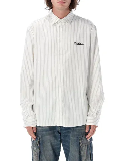 Misbhv Office Pinstripe Shirt In White