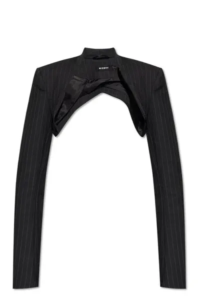 Misbhv Office Pinstripe Shrug In Black