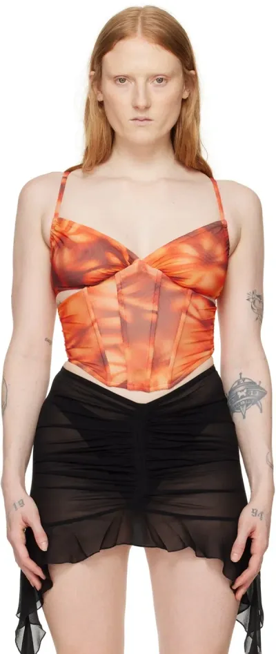 Misbhv Orange Printed Corset