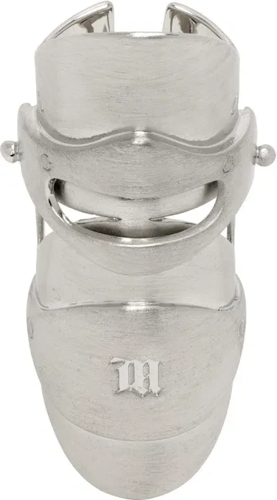 Misbhv Sivler Armor Ring In Silver