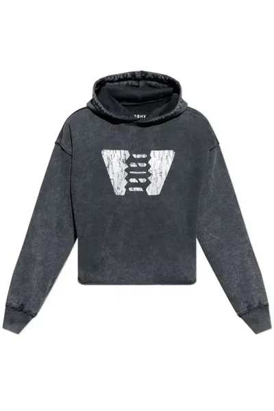 Misbhv Tokyo Graphic Printed  Hoodie In Grey