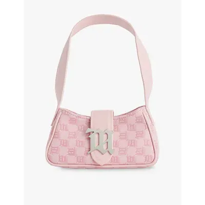 Misbhv Jacquard Logo Plaque Shoulder Bag In Bubblegum