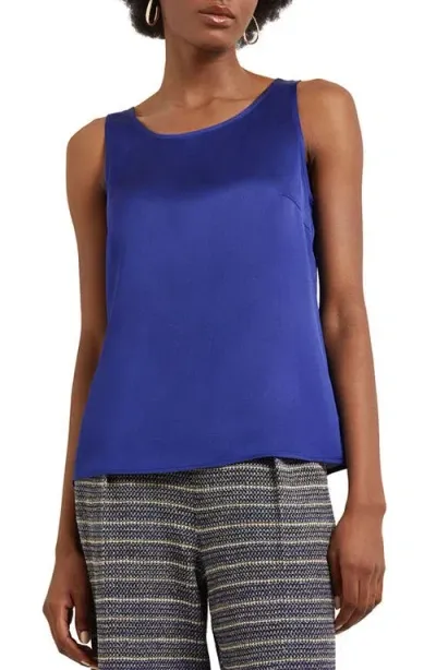 Misook Sleeveless Top In Stary Night Blue