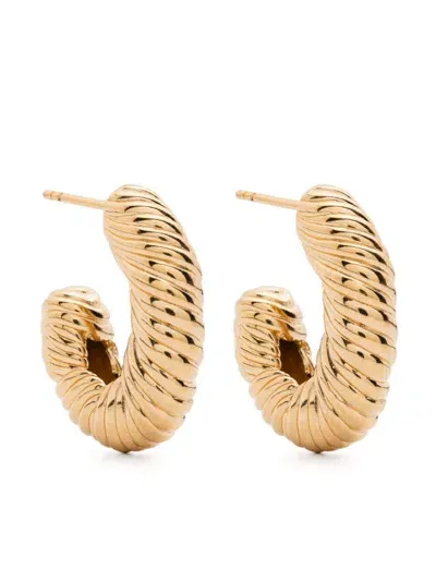 Missoma Wavy Ridge Hoops In Gold