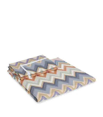 Missoni Andres King Duvet Cover And Pillowcase Set In Blue