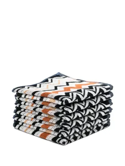 Missoni Bernard Face Towels (pack Of Six) In White