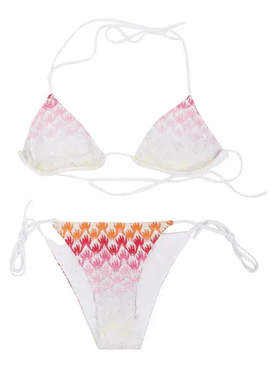 Missoni Bikini Mit Farbverlauf In Weiss