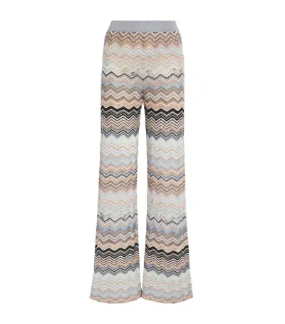 Missoni Chevron-knit Trousers In Multi