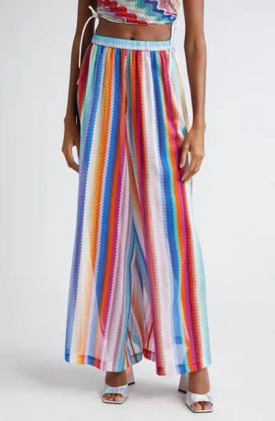 Missoni Cotton-silk Chevron Beach Trousers In Multi