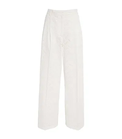 Missoni Cotton Broderie Trousers In White