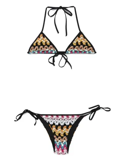 Missoni Crochet-knit Bikini Set In Multi