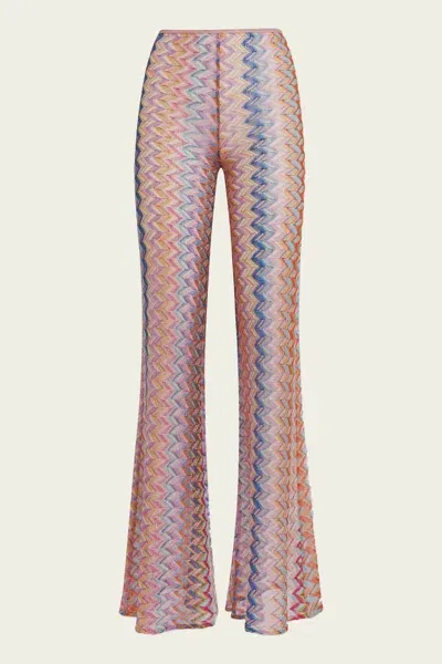 Missoni Flared Trousers In Multicolor