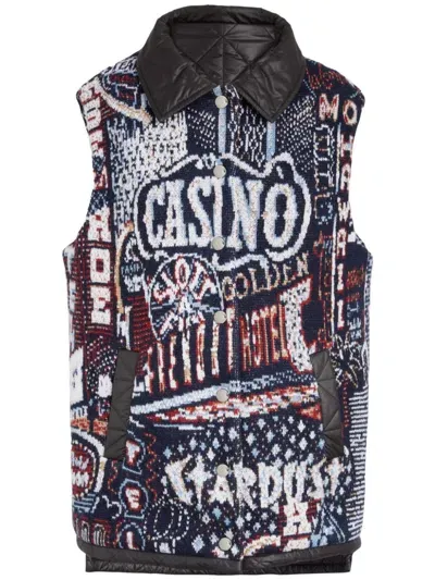 Missoni Graphic-print Knitted Vest In Black