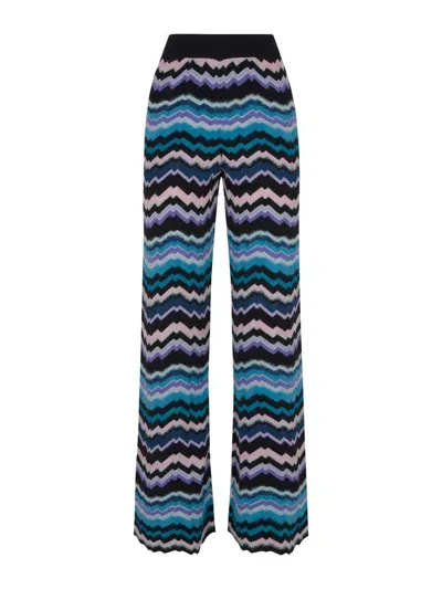 Missoni Zigzag High-waisted Trousers In Multi