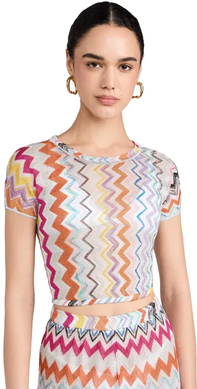 Missoni Knit Top Multicolor W/ White Base