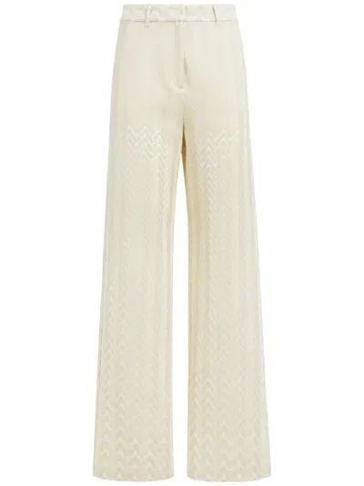 Missoni Knitted Trousers In Neutrals