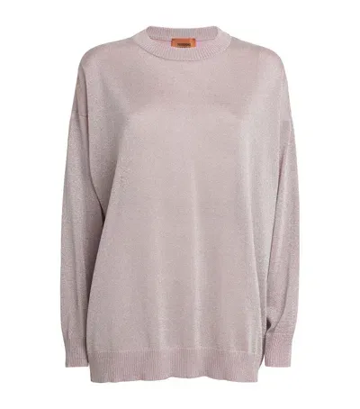 Missoni Lamé Sweater In Pink