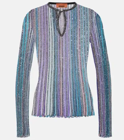 Missoni Crewneck Sweater In Multicolor