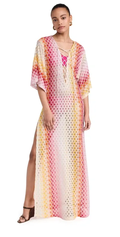 Missoni Long Cover Up Degrade' Red Shades