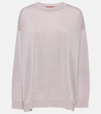 Missoni Metallic Knit Sweater In Pink