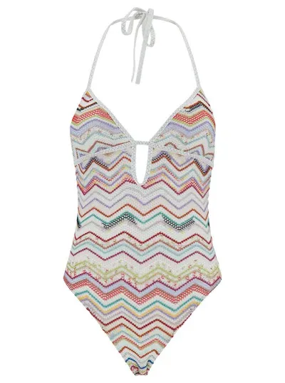 Missoni Zigzag Crochet One In Multicolor