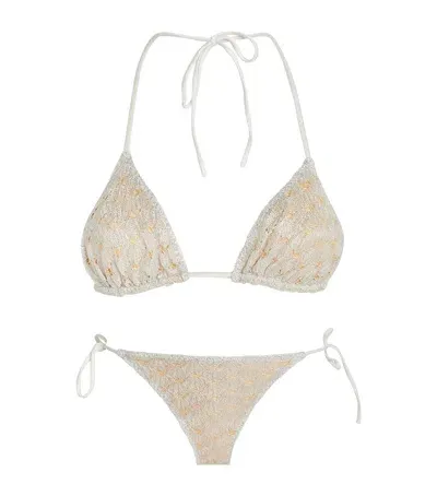 Missoni Open-knit Bikini In White