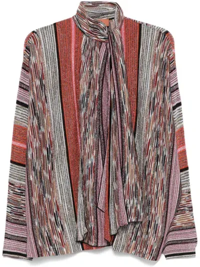 Missoni Scarf-detailing Blouse In Pink