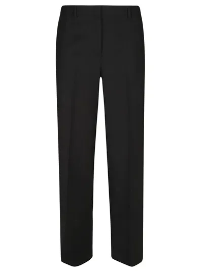 Missoni Straight Leg Plain Trousers In Nero