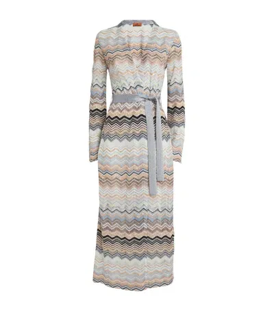 Missoni Striped Belted Cardigan In Multi