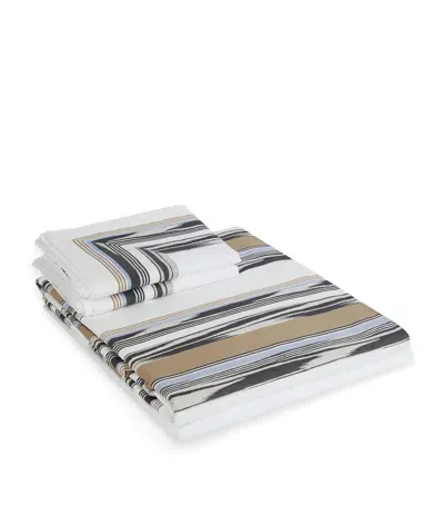 Missoni Striped Flame Super King Duvet Cover And Pillowcase Set In Multi