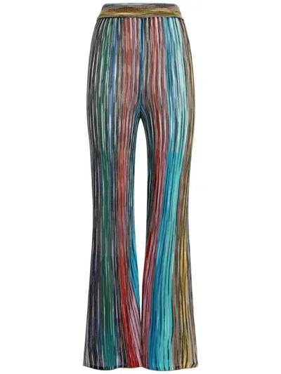 Missoni Striped Flared Trousers In Multicolor