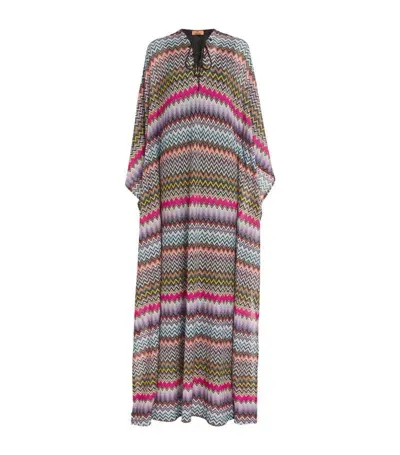 Missoni Striped Maxi Kaftan In Multicoloured