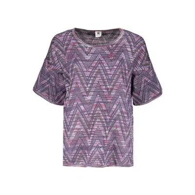 Pre-owned Missoni T-shirt  Ds22sl0ubk029c_sm92l Gr Xs S M L Xl+ Kurzarm Oberteil Top Sommer In Lila