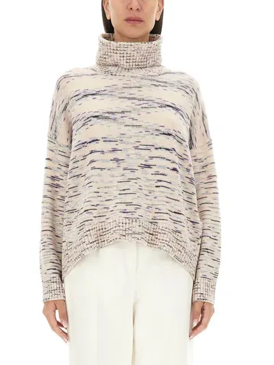 Missoni Turtleneck Pullover In Ivory