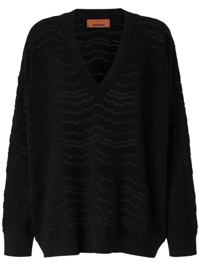 Missoni V-neck Jumper In Schwarz