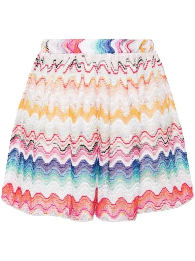 Missoni White Zigzag Woven Shorts