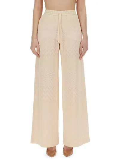 Missoni Wide Leg Pants In Ivory