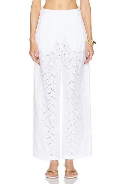 Missoni Wide Leg Poplin Trouser In Lucent White