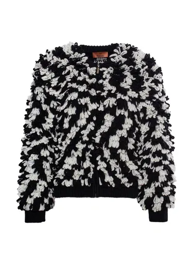 Missoni Zip-fastening Knitted Cardigan In Print