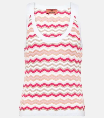 Missoni Zig Zag Cotton-blend Tank Top In Multicoloured