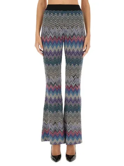 Missoni Zig Zag Flared Pants In Multicolour