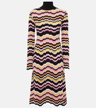 Missoni Zig Zag Sweater Dress In Black  