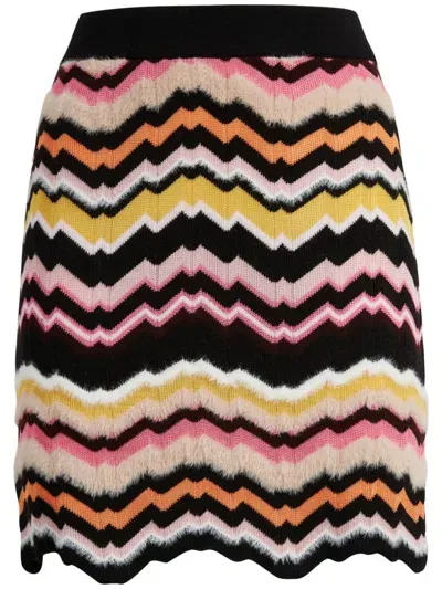 Missoni Zigzag Greek-motif Mini Skirt In Multicoloured