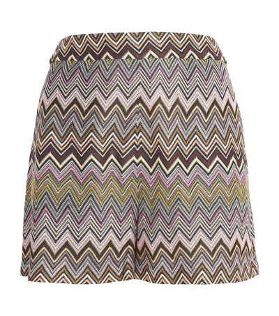 Missoni Zigzag High-rise Shorts In Multi