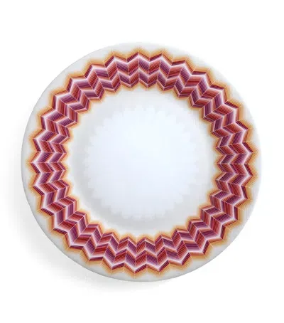 Missoni Zigzag Jarris Dessert Plate In Burgundy