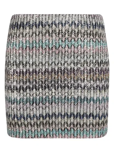 Missoni Zigzag Patterned Mini Skirt In Multicolor