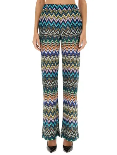 Missoni Zigzag Straight Leg Trousers In Multi