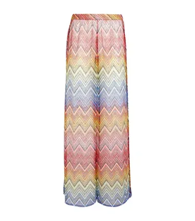 Missoni Zigzag Wide-leg Trousers In Multi