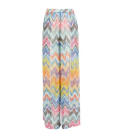 Missoni Zigzag Wide-leg Trousers In Multi