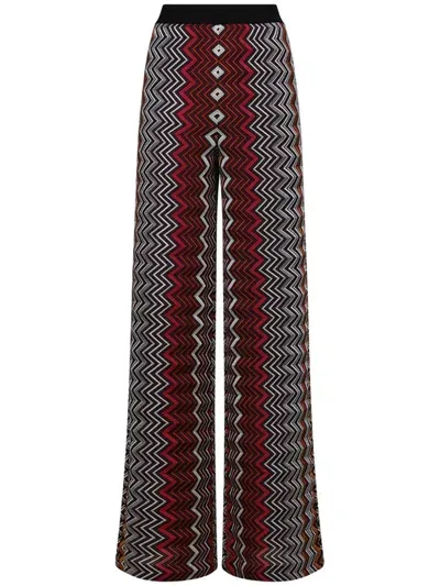 Missoni Wide-leg Pants In Red